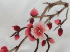 純手工梅花刺繡圖案